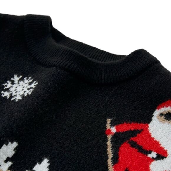 ZARA Kids | Black | SANTA CLAUS KNIT SWEATER - Picture 3 of 7